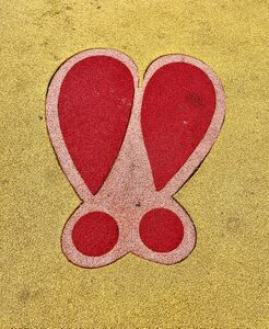 Fly on the ground of a children's playground at Plaça Catalonia